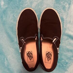 Vans Black Canvas Slip-Ons
